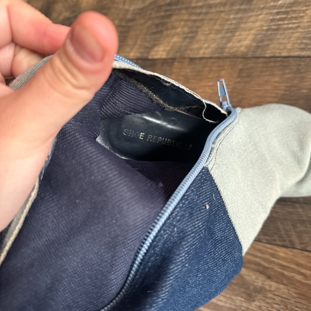 SHOE REPUBLIC / 7.5 Blue denim over the knee boots #denimboots - Picture 5 of 10